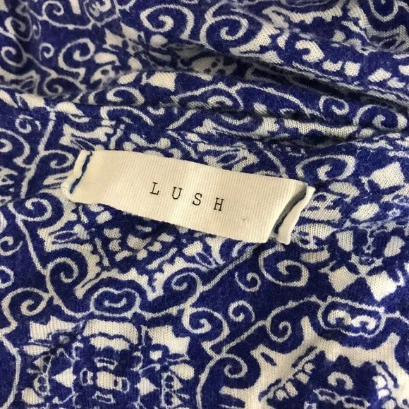 Lush Casual Maxi Dress Blue Cotton Stretch Size S - Picture 7 of 8